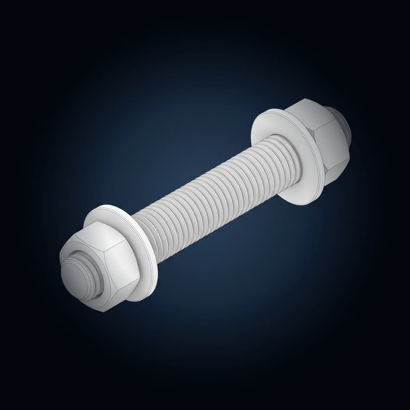 PTFE Xylan 1070 Fluoropolymer Coated Flange Bolting Assembly